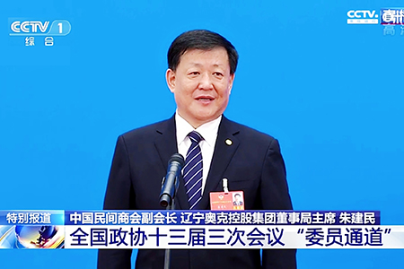 2020年5月24日，，，，，，，，朱建民在全国两会委员通路上讲话，，，，，，，，传递出民营企业家战胜疫情的坚定信心